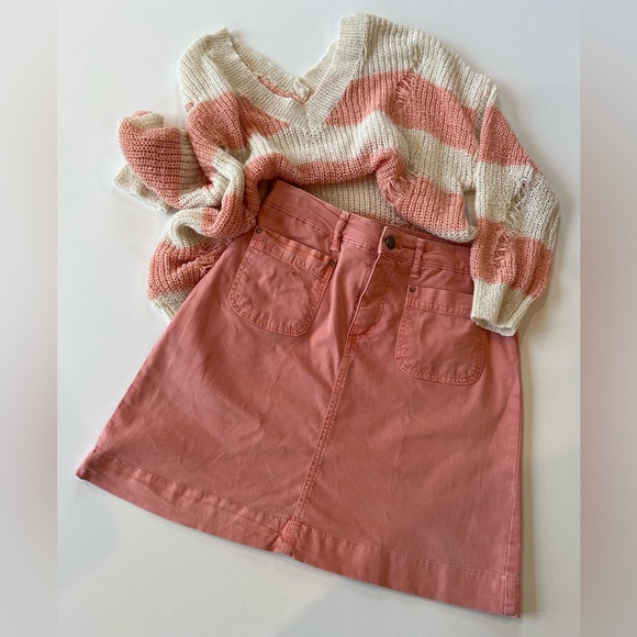 Boden Dresses & Skirts - Boden Patch Pocket Chino Skirt Coral Salmon Pink